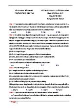 Đề thi thử THPT quốc gia môn Sinh học lần 1 - Năm học 2016-2017 - Trường THPT chuyên Hà Giang